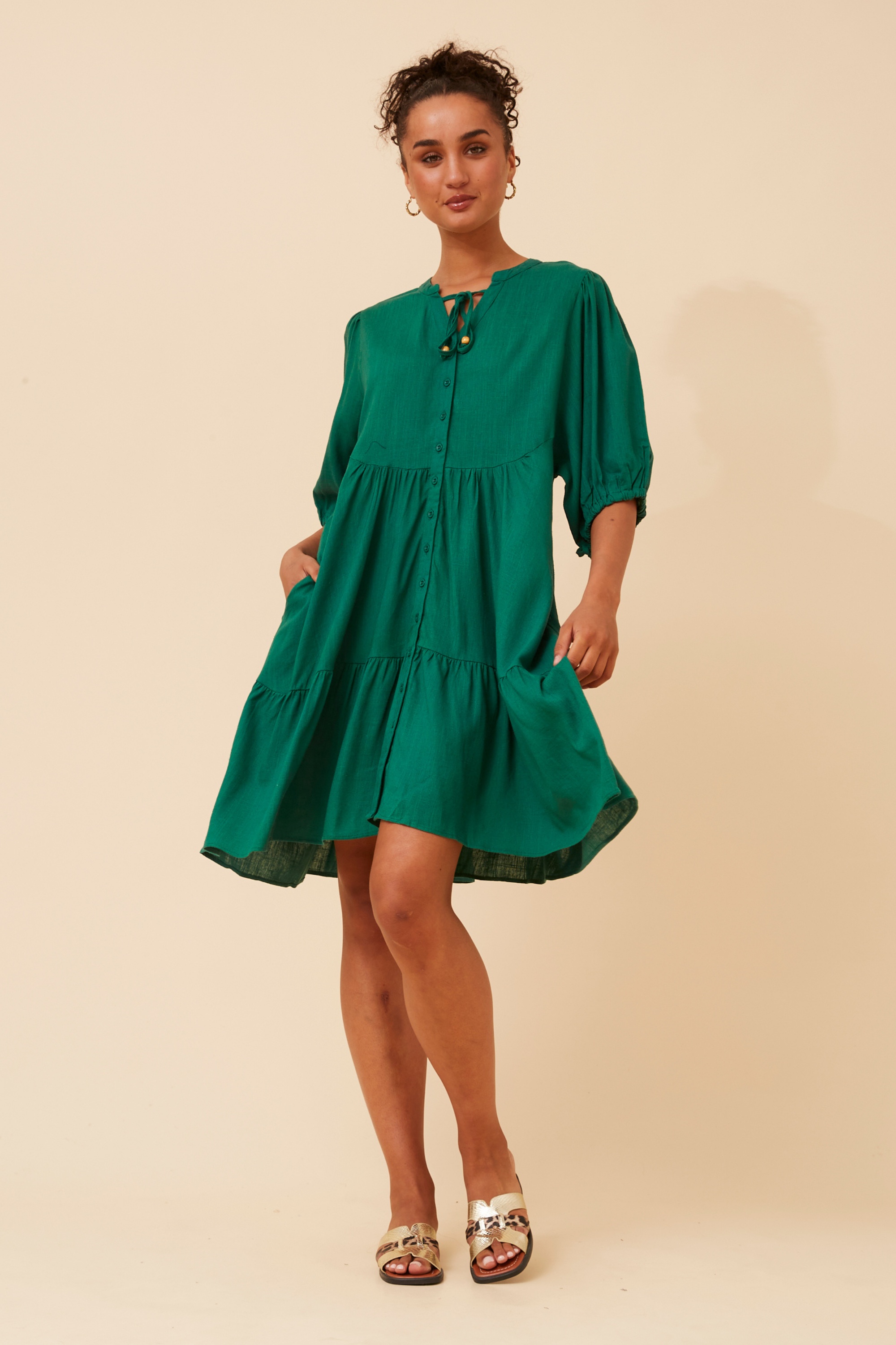 JAVANA PUFF SLEEVE DRESS