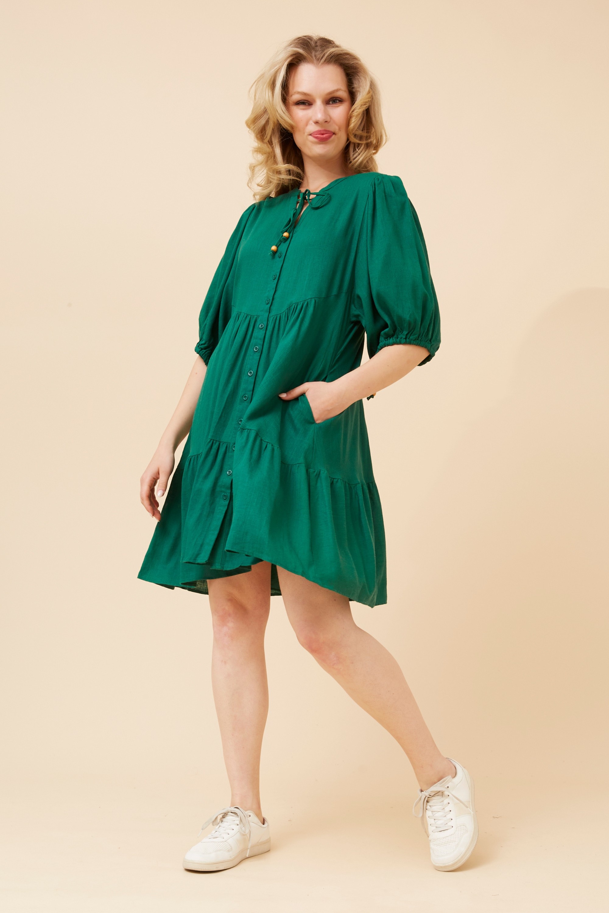 JAVANA PUFF SLEEVE DRESS