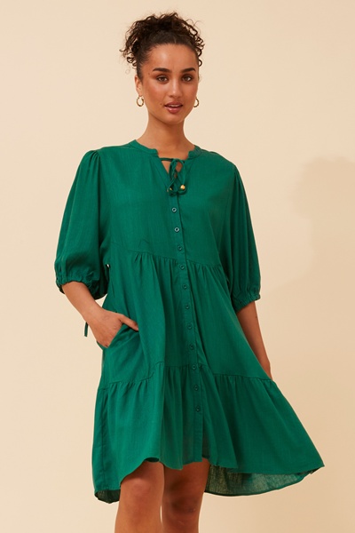 JAVANA PUFF SLEEVE DRESS