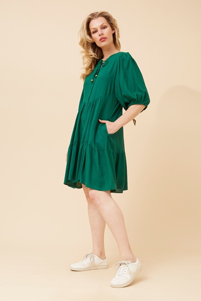 JAVANA PUFF SLEEVE DRESS