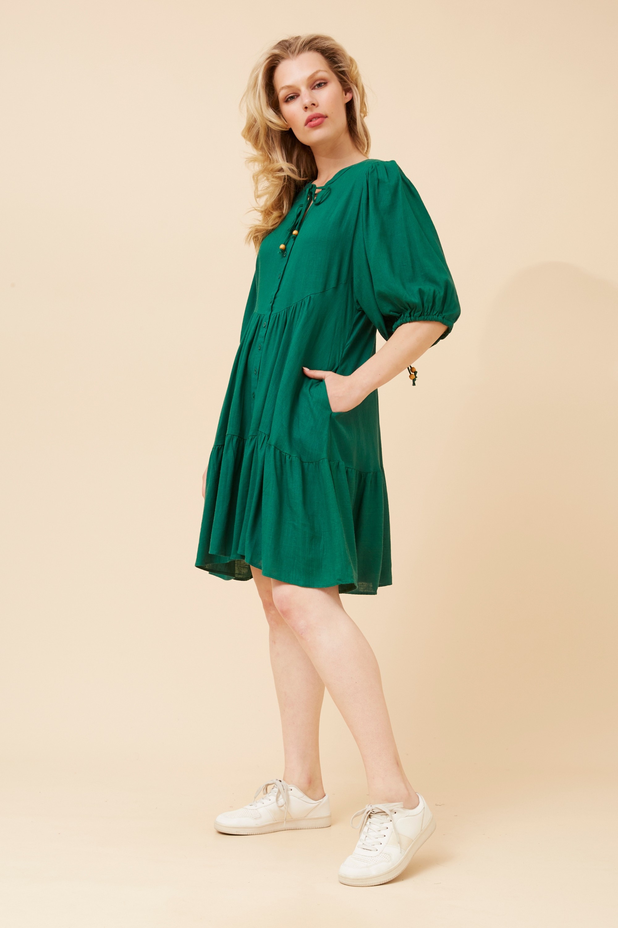 JAVANA PUFF SLEEVE DRESS