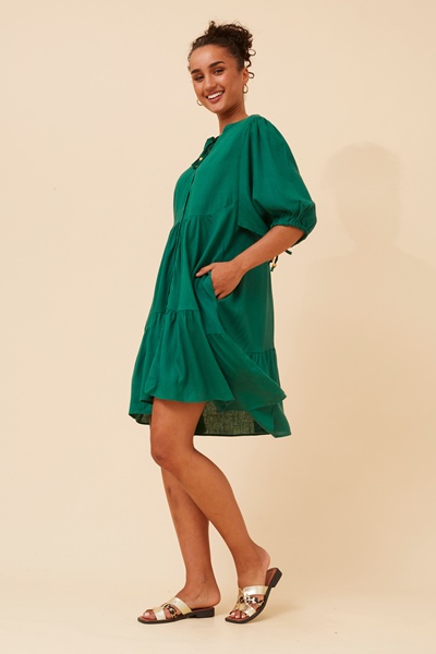 JAVANA PUFF SLEEVE DRESS
