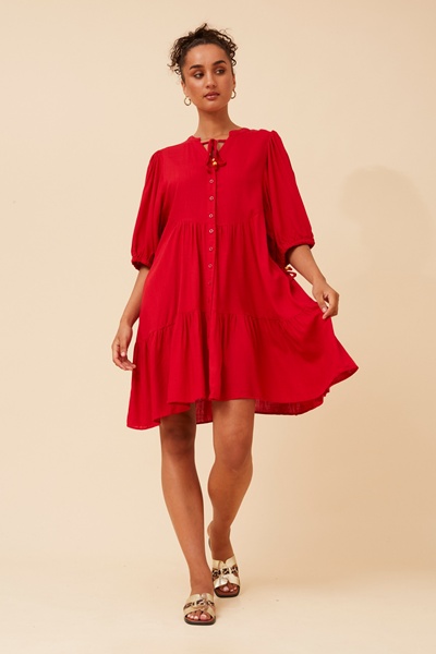 JAVANA PUFF SLEEVE DRESS