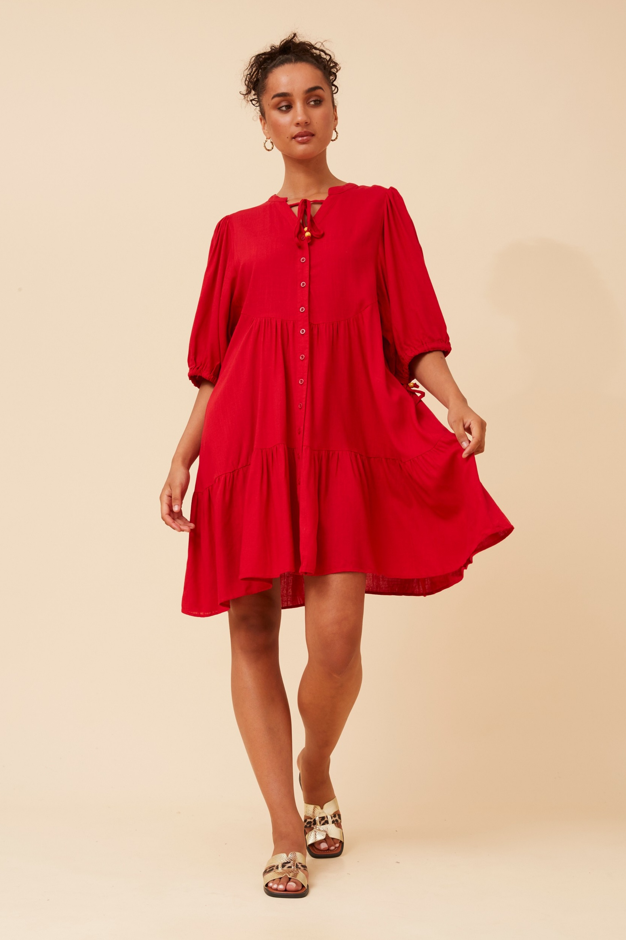 JAVANA PUFF SLEEVE DRESS