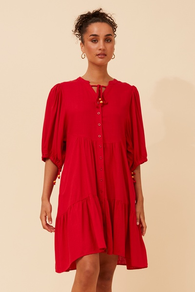 JAVANA PUFF SLEEVE DRESS