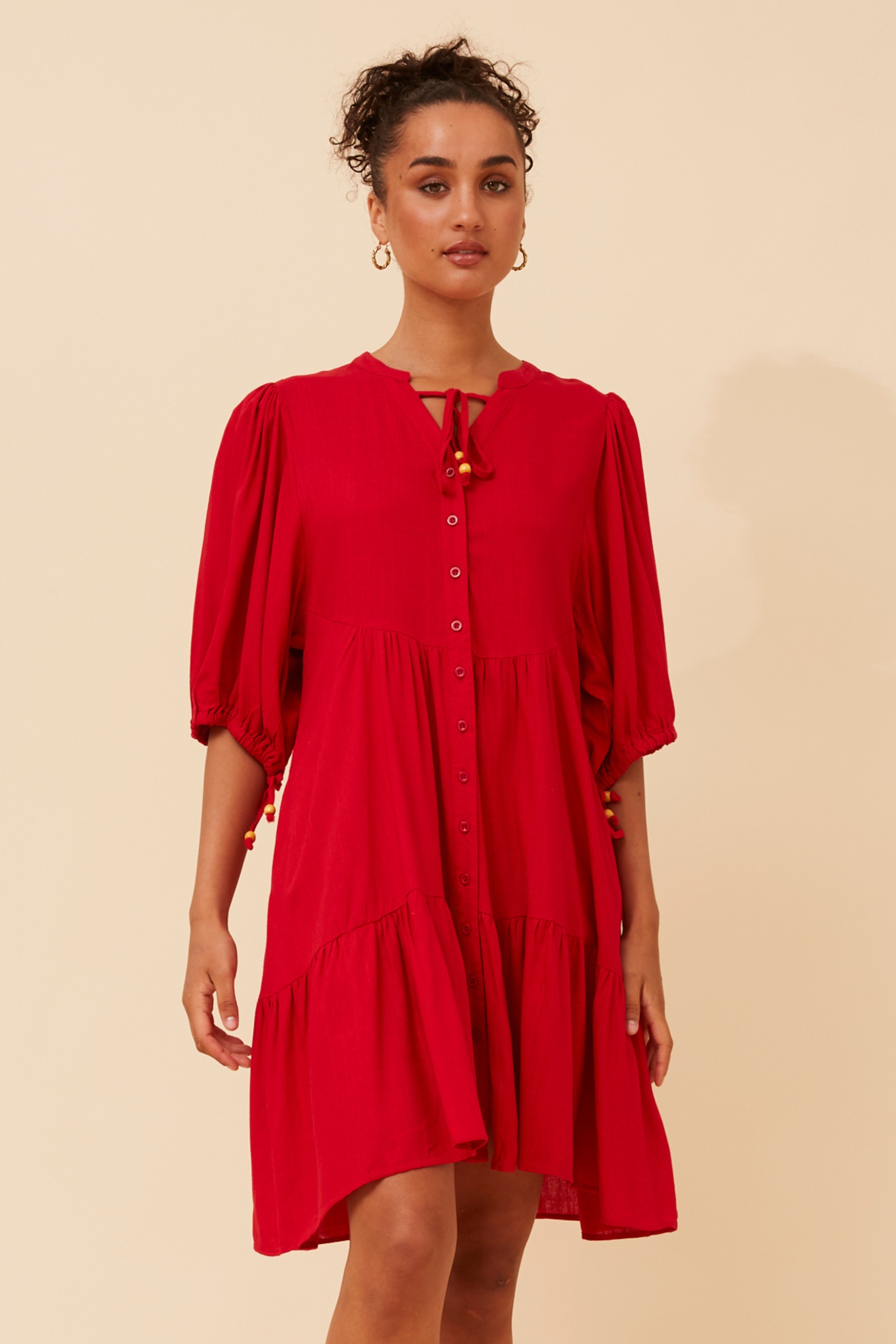 JAVANA PUFF SLEEVE DRESS