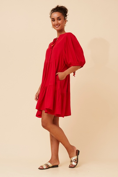 JAVANA PUFF SLEEVE DRESS