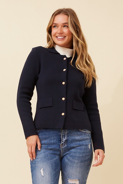 JAYANNA SOLID KNIT CARDIGAN