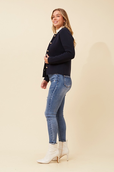 JAYANNA SOLID KNIT CARDIGAN