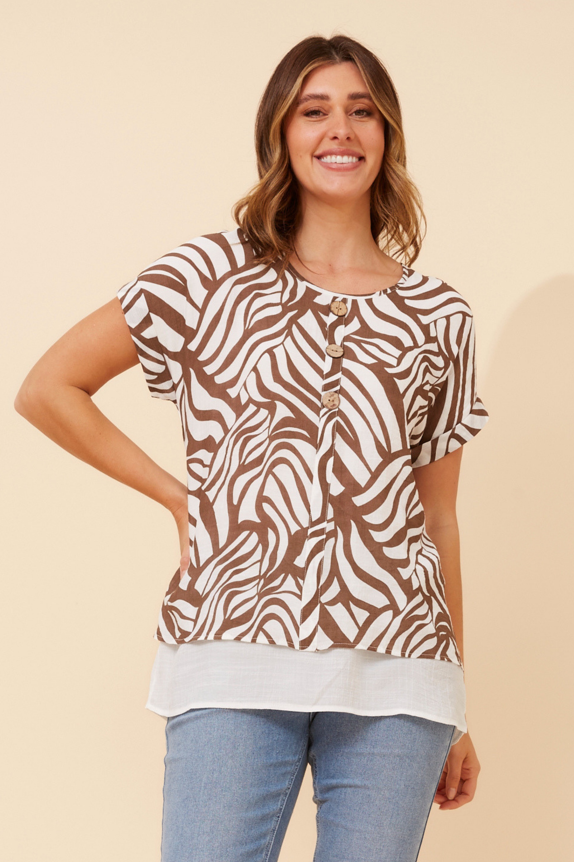 JAYCEE ABSTRACT PRINT TOP