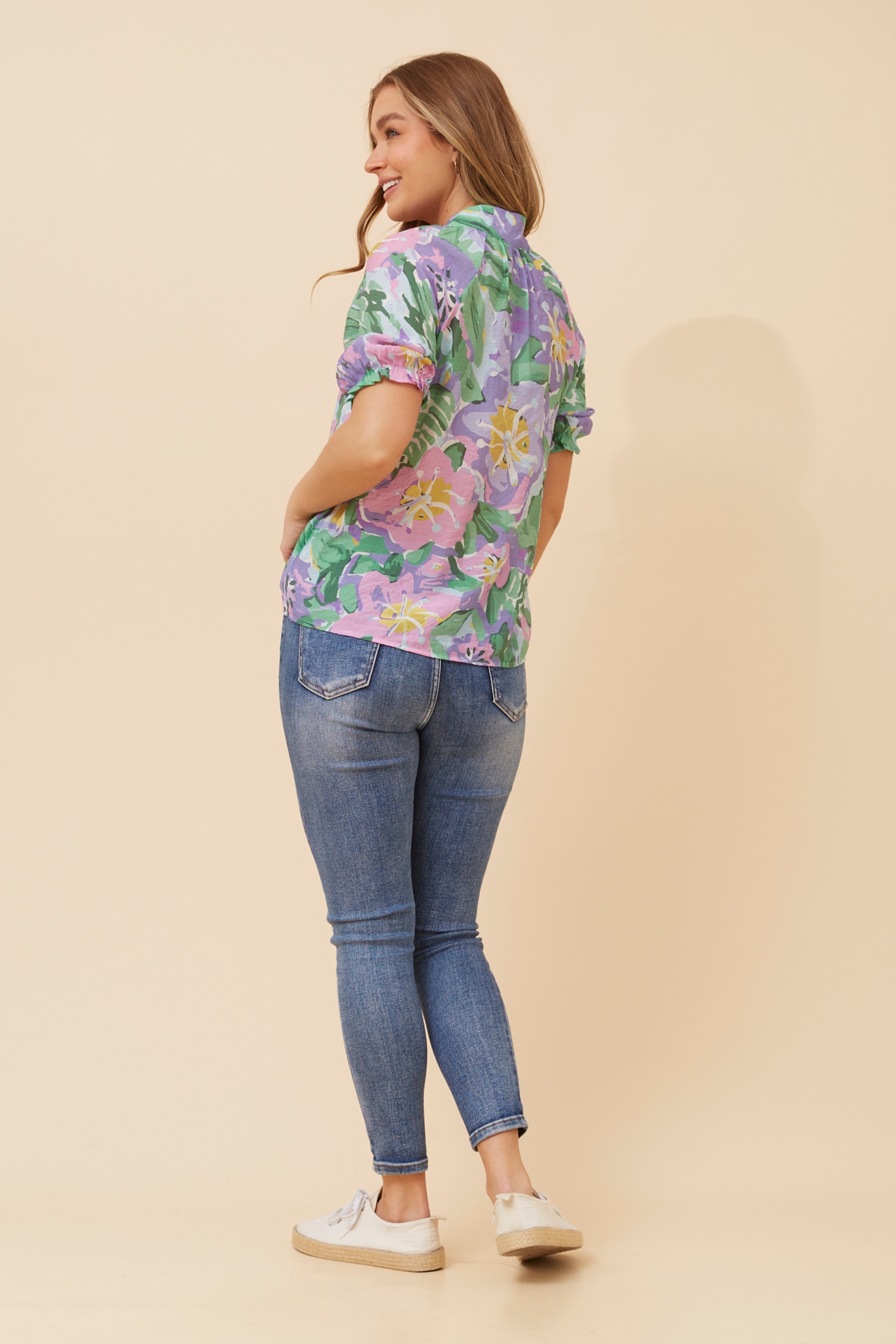 JAYDEE GARDEN PRINT TOP