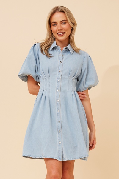 JENNIFER DENIM SHIRT DRESS