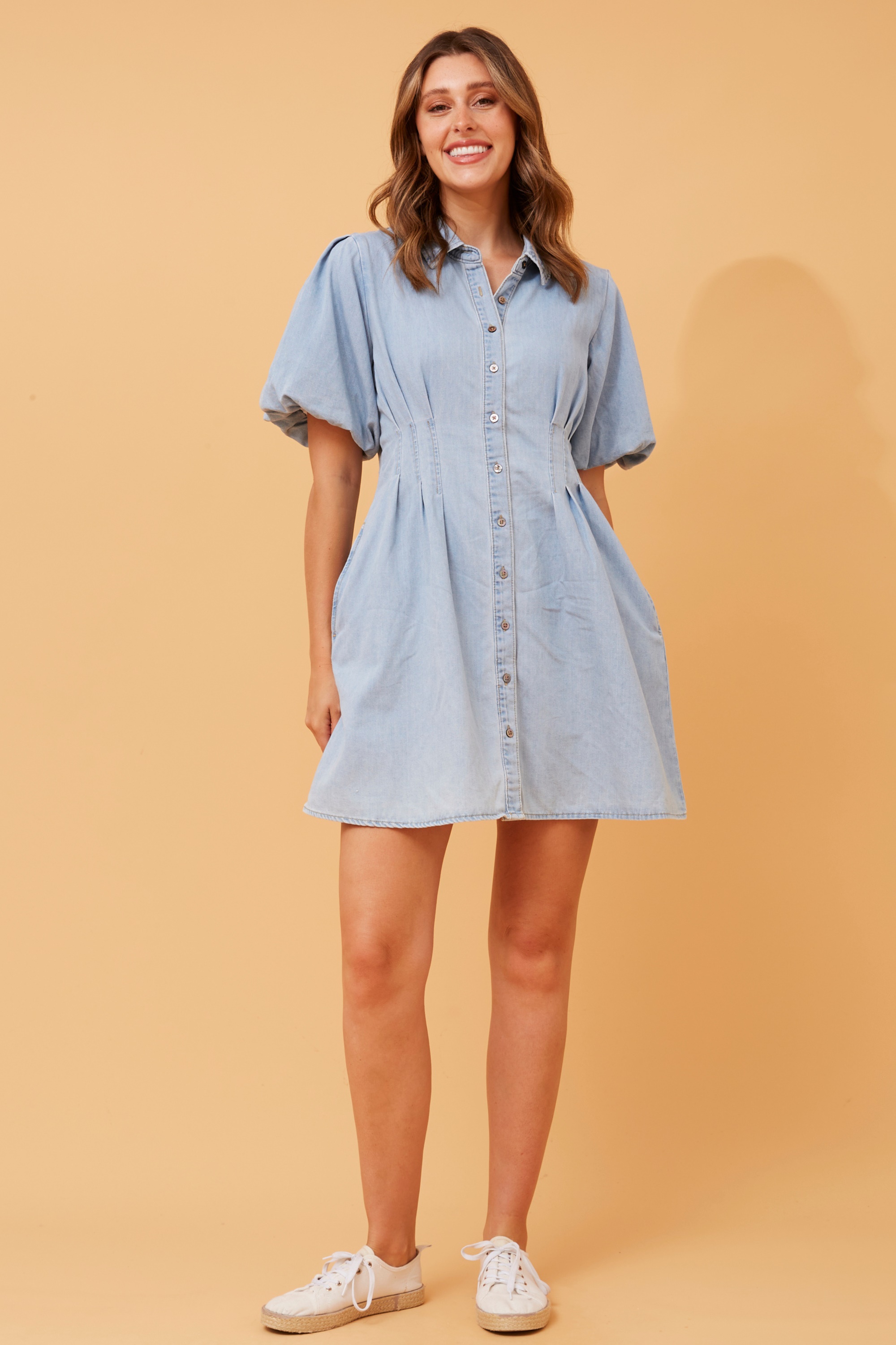 Jennifer denim shirt dress Buy Online Femme Connection