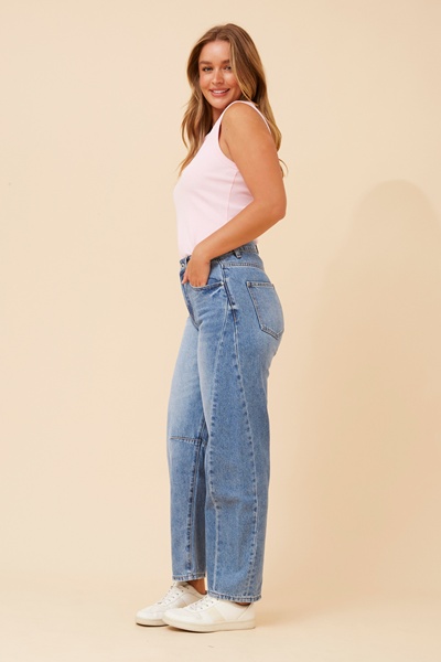 JESSALYN DENIM BARREL PANTS