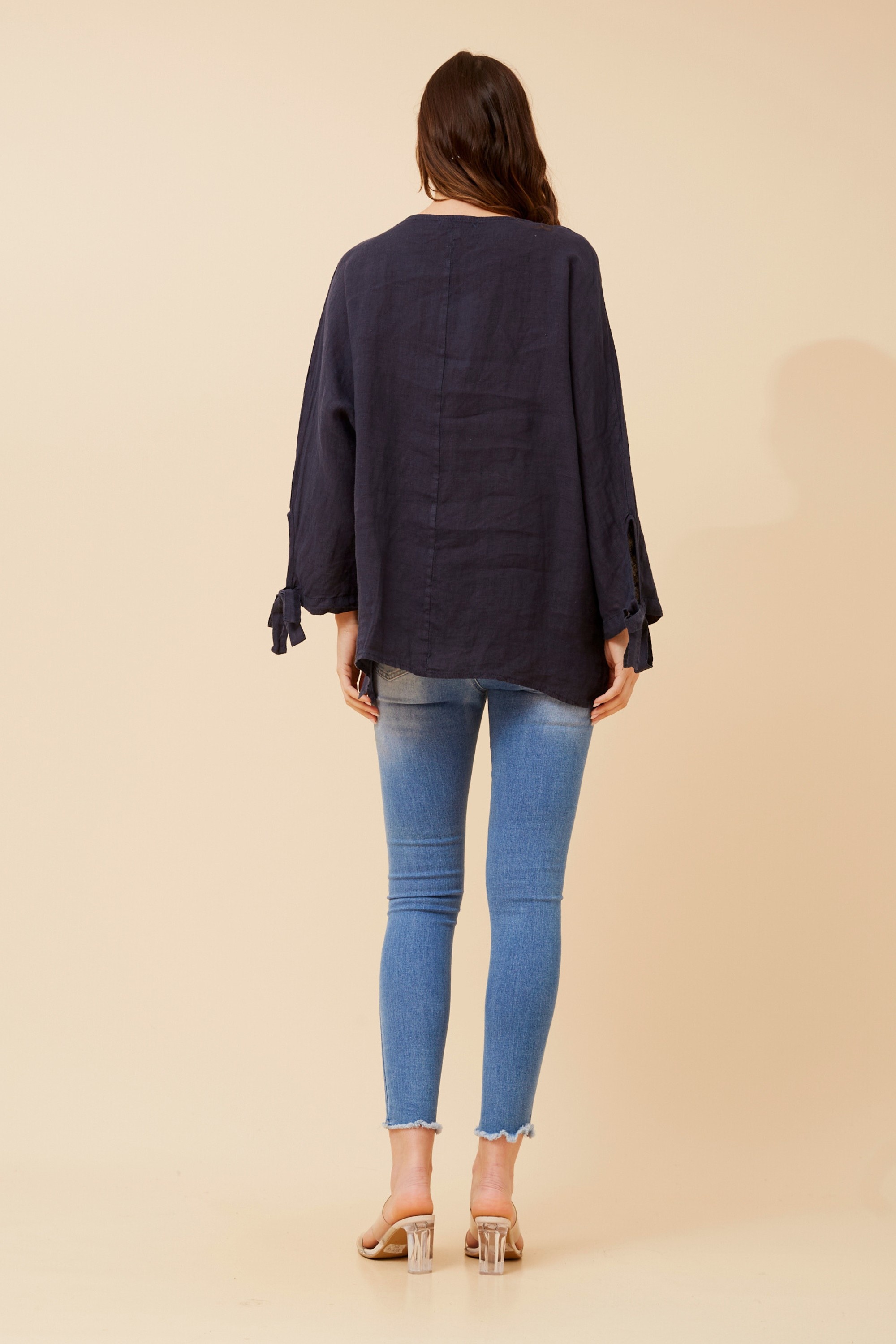 JESSAMY SOLID LINEN TOP