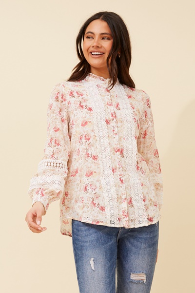 JESSENIA BRODERIE ANGLAISE BLOUSE