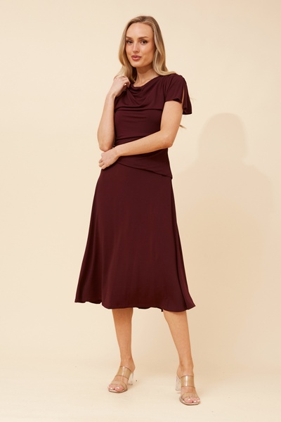 JIANNA SOLID MIDI DRESS