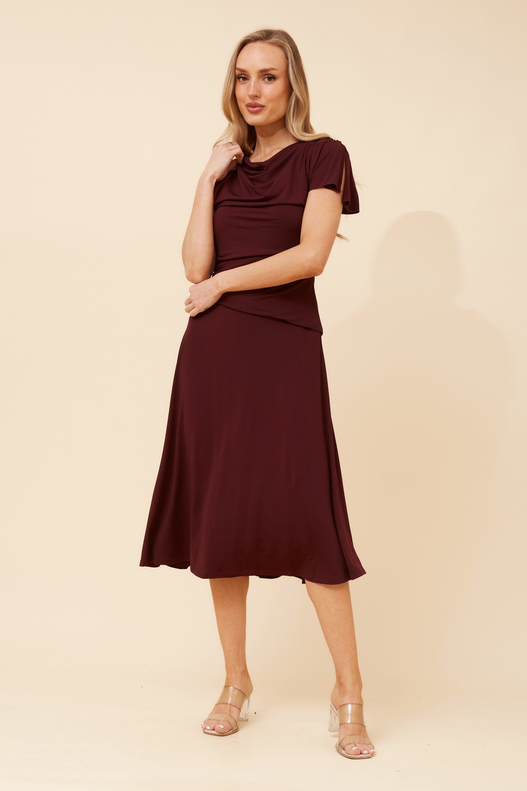 JIANNA SOLID MIDI DRESS