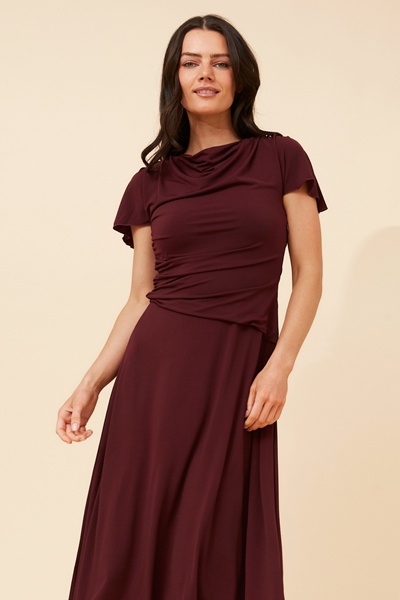 JIANNA SOLID MIDI DRESS