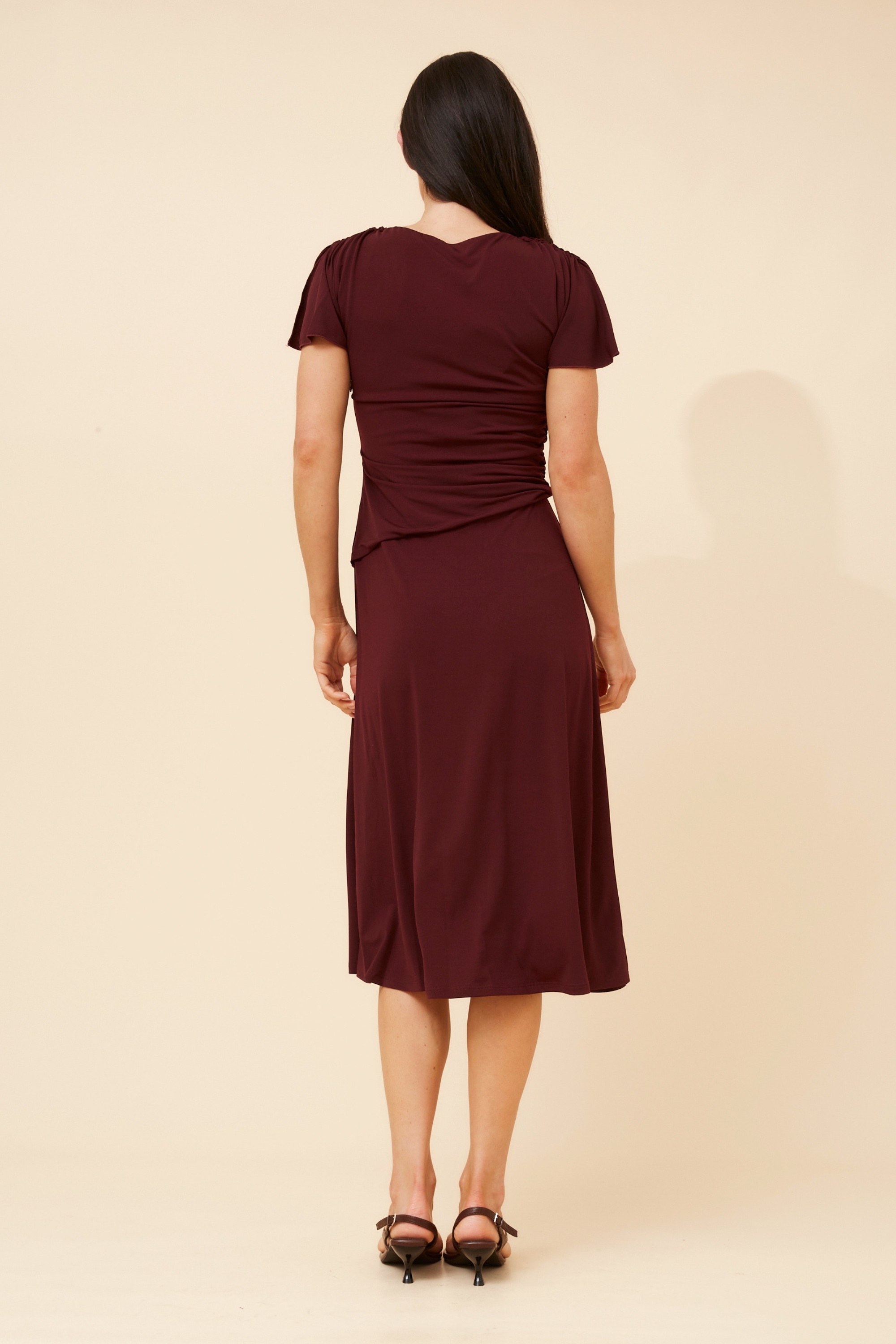 JIANNA SOLID MIDI DRESS