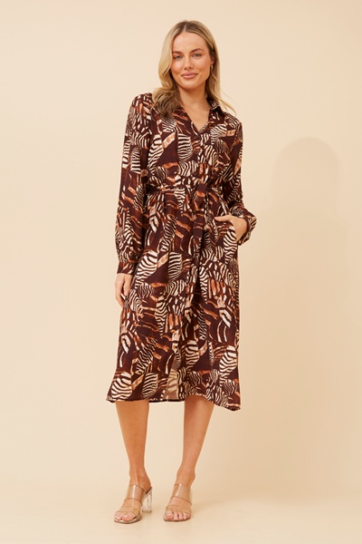 JIMELLE ANIMAL PRINT MIDI DRESS