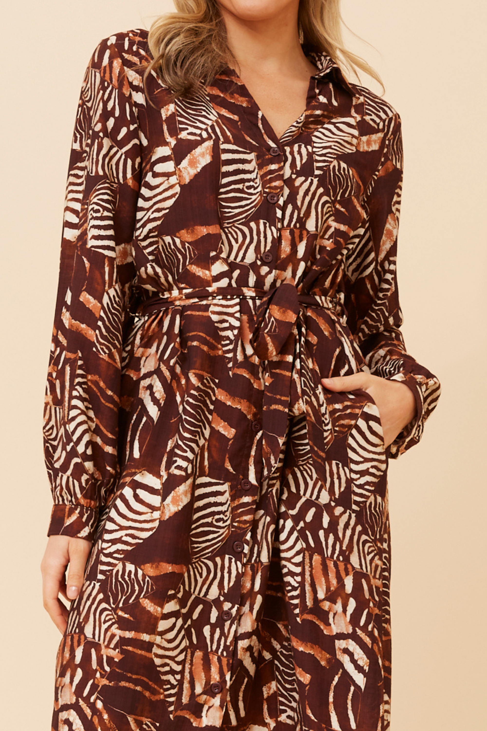 JIMELLE ANIMAL PRINT MIDI DRESS