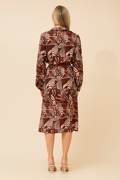JIMELLE ANIMAL PRINT MIDI DRESS