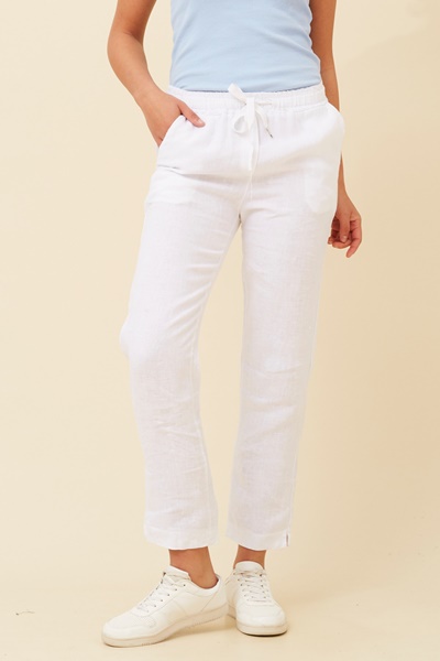 JIN SOLID LINEN PANTS