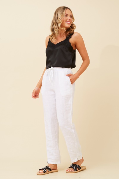 JIN SOLID LINEN PANTS