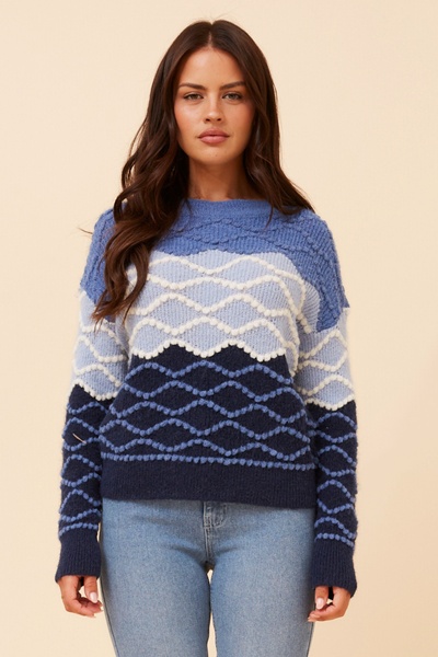 JINDERA WOOL BLEND KNIT PULOVER