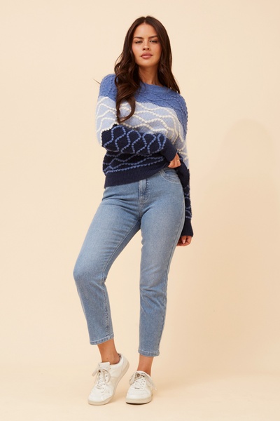 JINDERA WOOL BLEND KNIT PULOVER