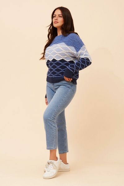 JINDERA WOOL BLEND KNIT PULOVER