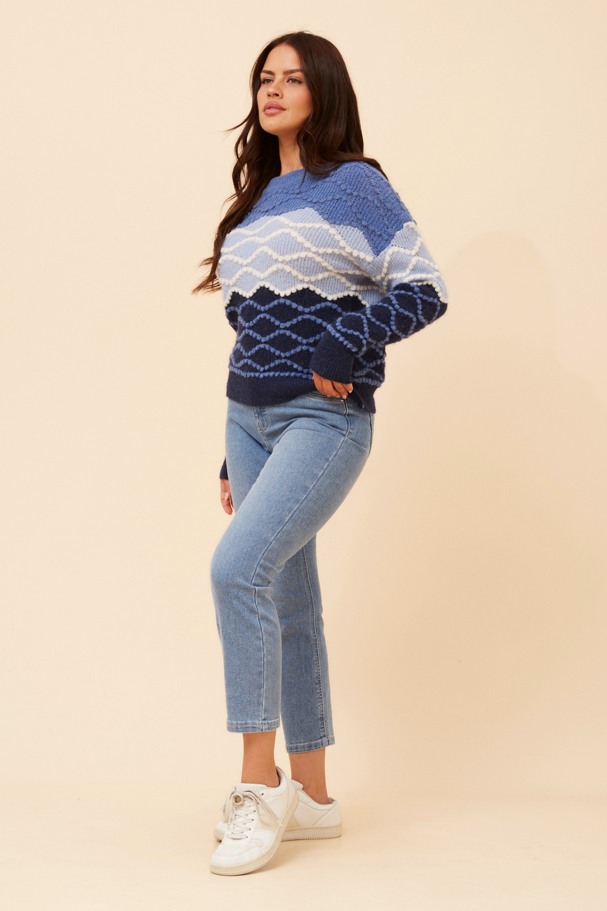 JINDERA WOOL BLEND KNIT PULOVER