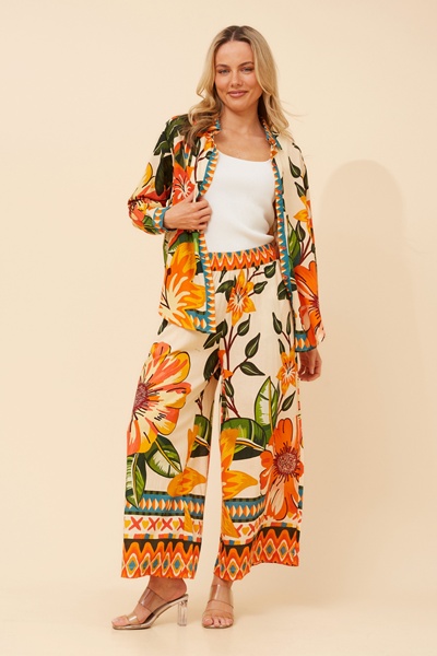 JIVA FLORAL WIDE LEG PANTS