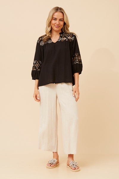 JIVANKA EMBROIDERED TOP
