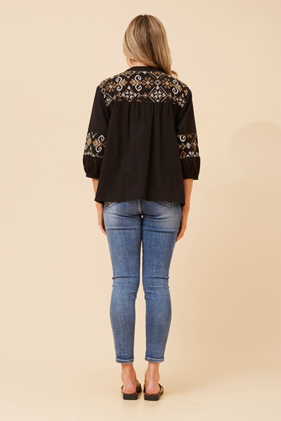 JIVANKA EMBROIDERED TOP