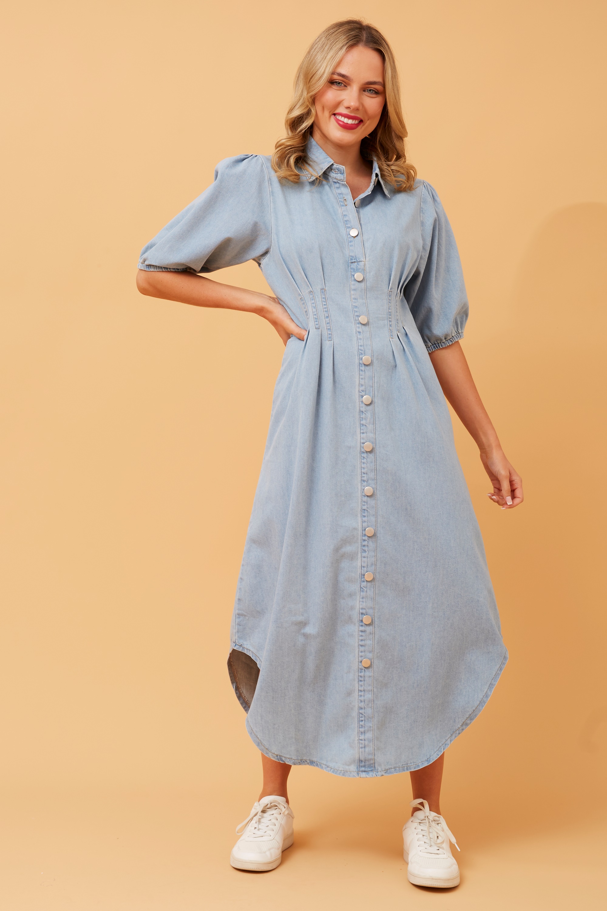 JOANNA DENIM SHIRT DRESS