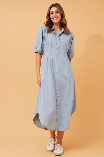 JOANNA DENIM SHIRT DRESS