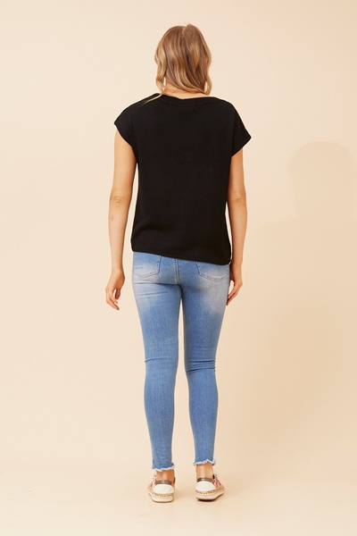 JOBETH SOLID KNIT TOP