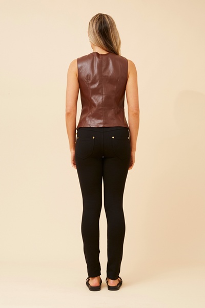 JODEAN VEGAN LEATHER VEST