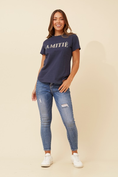 JODELLE EMBELLISHED TEE