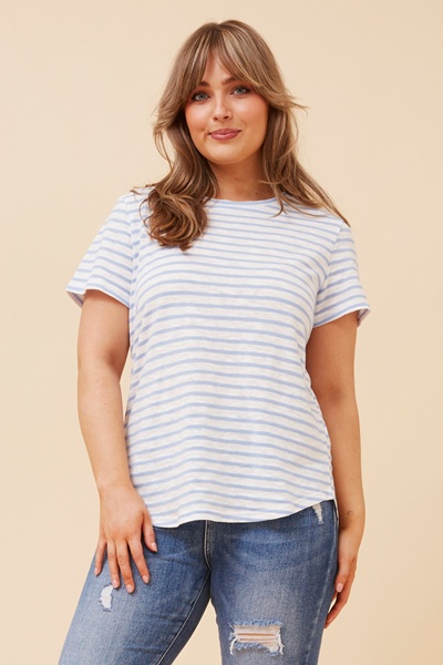 JODELLE STRIPE PRINT T-SHIRT