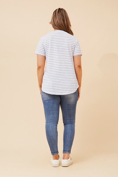 JODELLE STRIPE PRINT T-SHIRT
