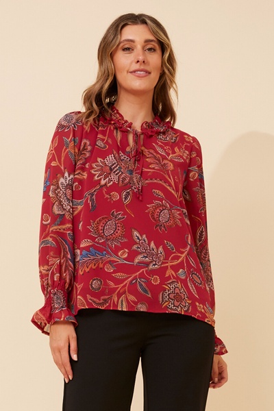JOEL FLORAL PRINT BLOUSE