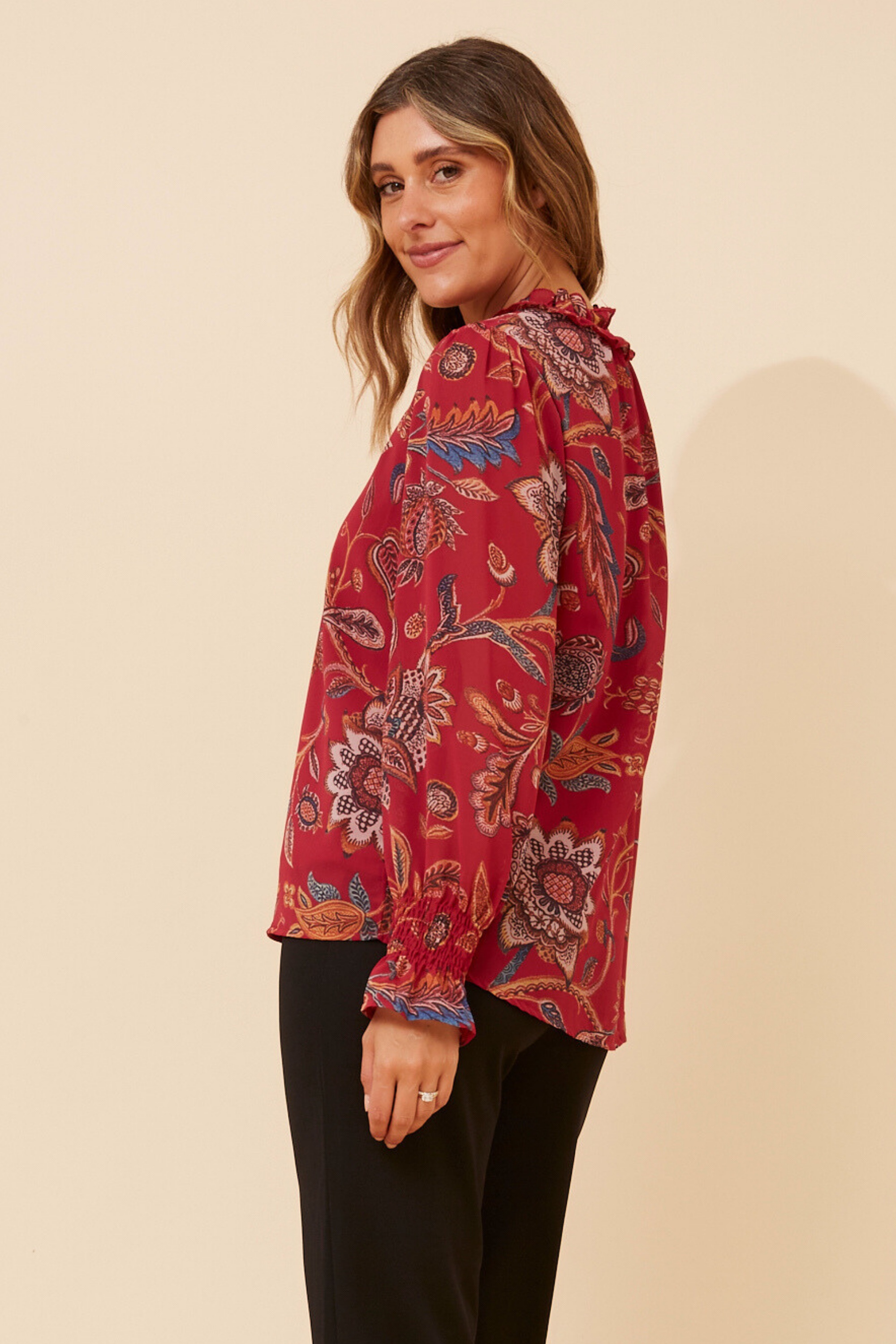 JOEL FLORAL PRINT BLOUSE