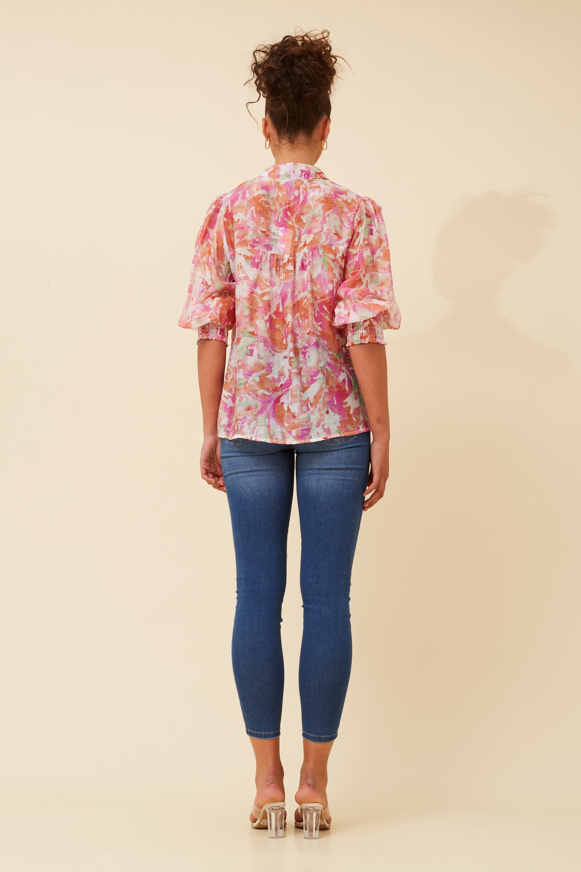 JOELLA ABSTRACT PRINT SHIRT