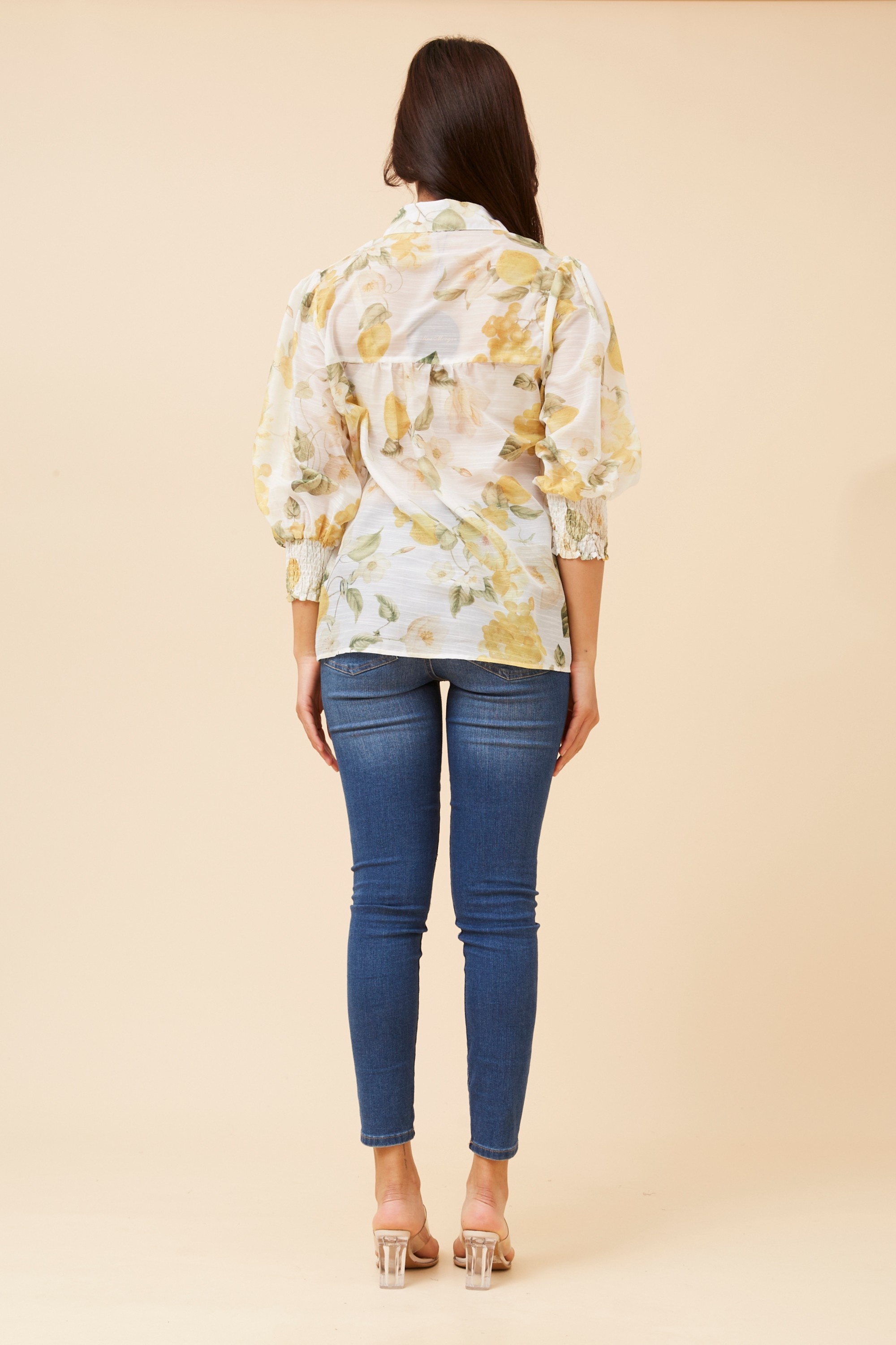 JOELLA LEMON PRINT BLOUSE
