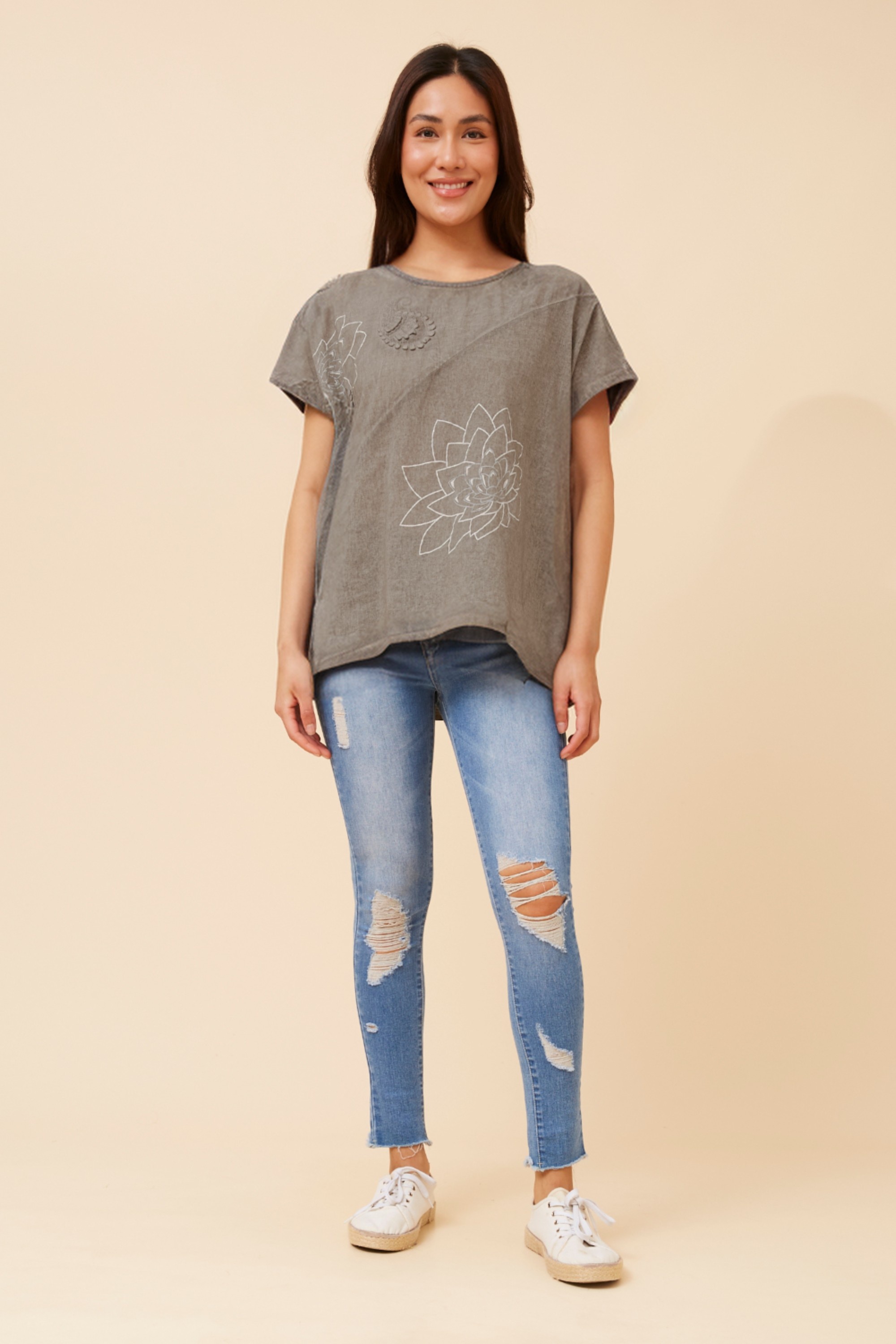 JOLANDA EMBROIDERED TOP