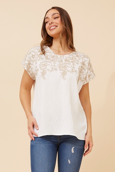 JOLANDA EMBROIDERED TOP