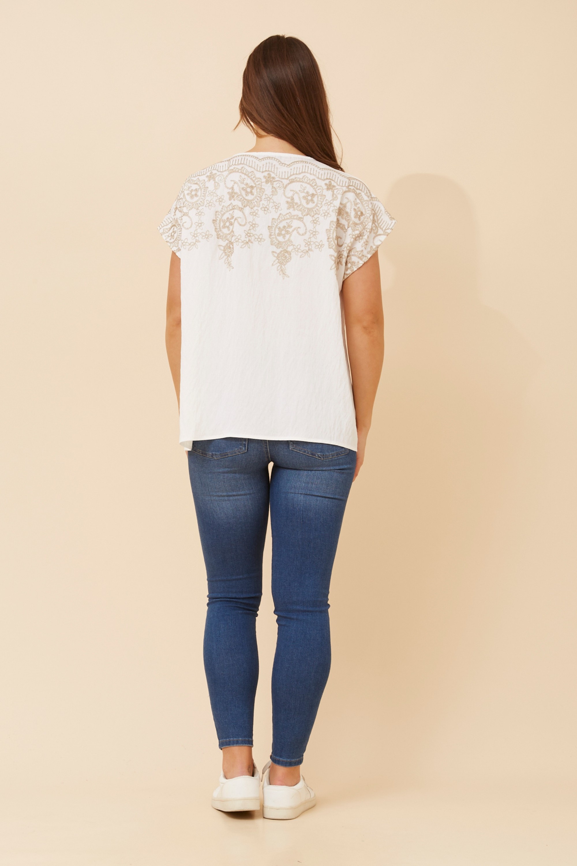 JOLANDA EMBROIDERED TOP